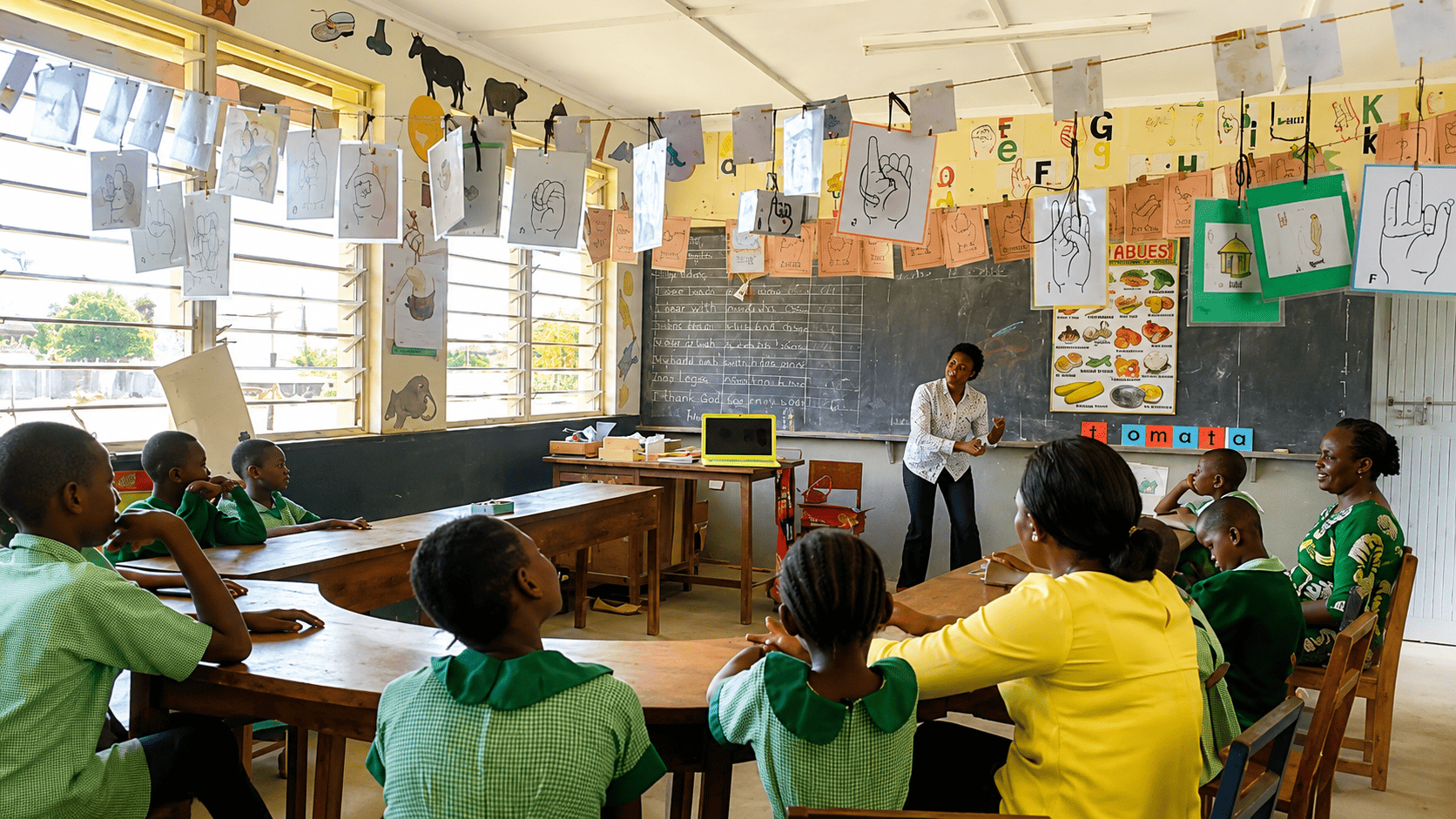 Classroom lesson supported by eduLET Africa